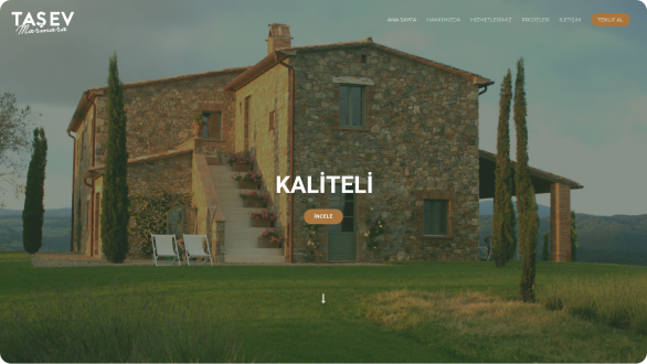 picture of marmara taş ev website landing page
